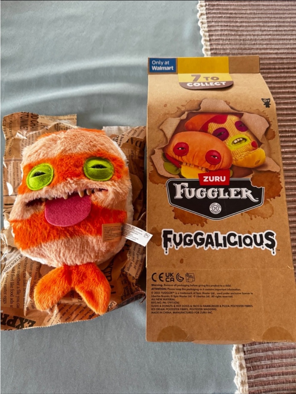 New Fuggler Fuggalicious 9" Plush Walmart Exclusive Sushi Shrimp Food Bag Rare